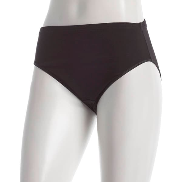 Womens Rene Rofe(R) Cotton Spandex Hi Cut Panties - 2101-BLK - image 