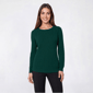 Petite Napa Valley Long Sleeve Cable Knit Front Sweater - image 5