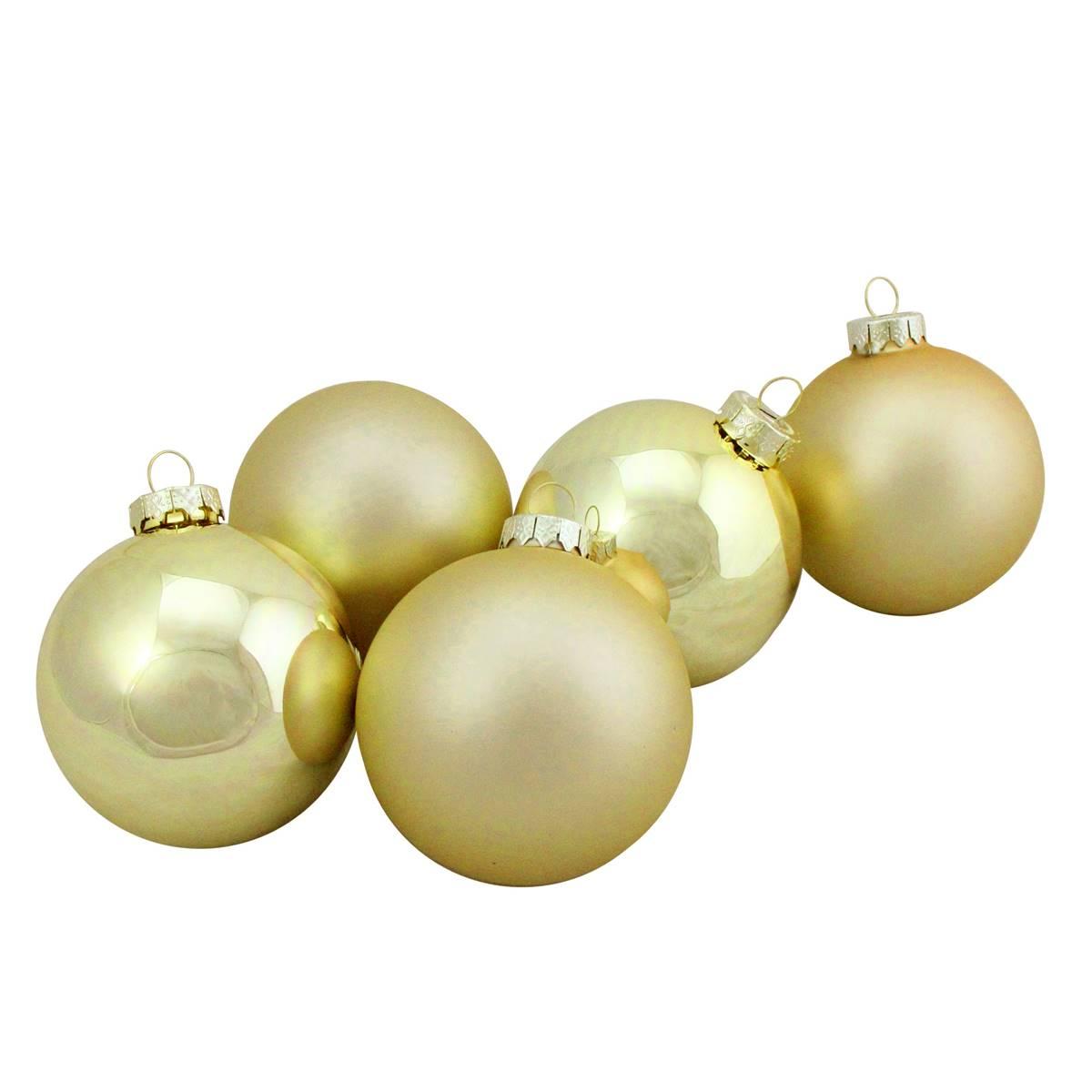 Northlight Seasonal 6ct. 2-Finish Christmas Ornament Set
