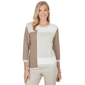 Womens Alfred Dunner Sunset Ridge 3/4 Sleeve Color Block Sweater - image 1