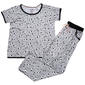 Womens Pillow Talk Short Sleeve Panda Do Not Disturb Pajama Set - image 1