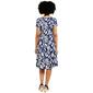 Womens Sami & Jo Short Sleeve Floral Hardware Neck A-Line Dress - image 4