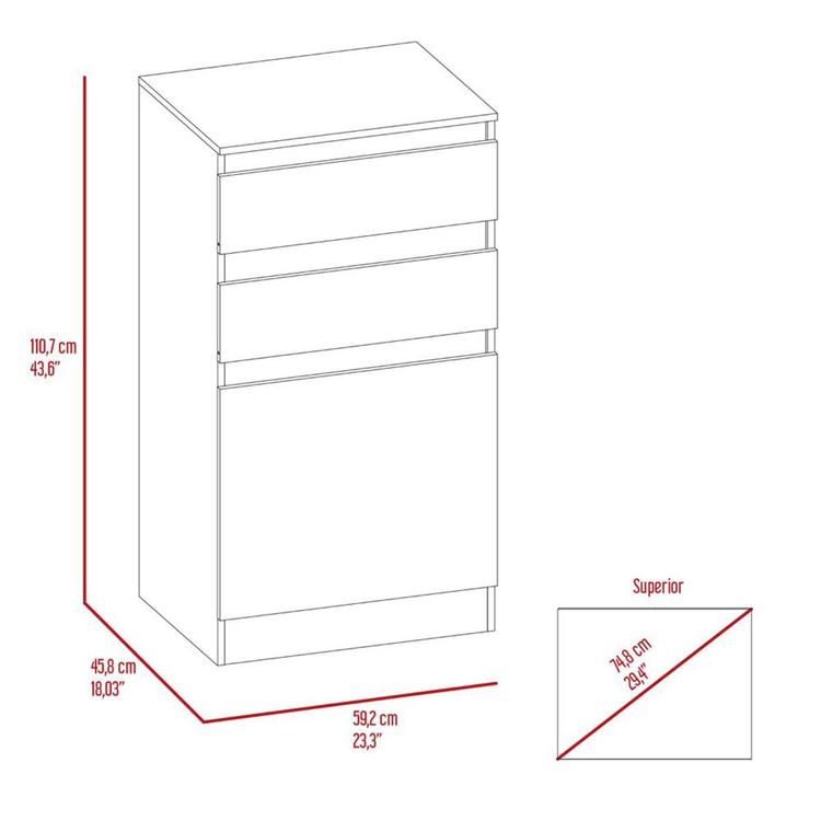 FM FURNITURE Celestial Dresser w/ Cosmetic Station