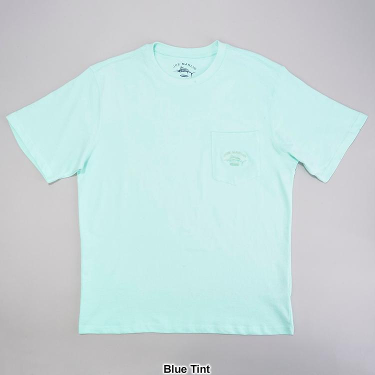 Mens Joe Marlin Embroidered Pocket Tee