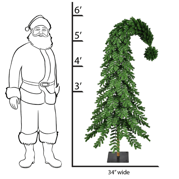 Santa''s Workshop 6ft. Green PVC Grench Tree