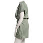 Womens Emma & Michele Short Sleeve Crosshatch Side Tie Romper - image 3