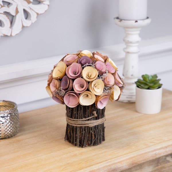 Northlight Seasonal Wooden Artificial Floral Spring Bouquet