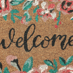 VCNY Home Traditional Welcome Outdoor Coir Doormat