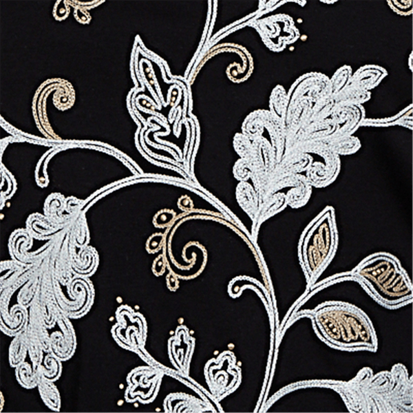 Plus Size Alfred Dunner Travel Advisory Leaf Embroidery Blouse