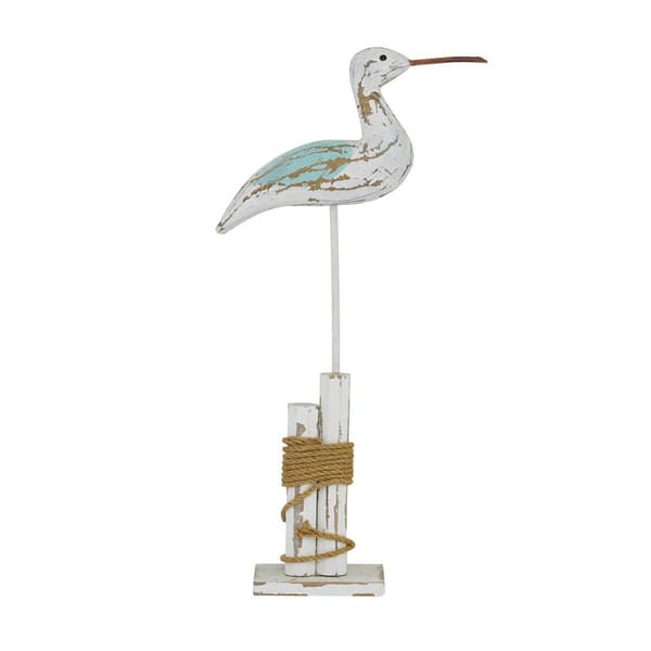 9th & Pike&#174; Coastal Wood And Jute Seabird Sculpture