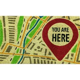 J&V Textiles You Are Here Map Outdoor Coir Doormat