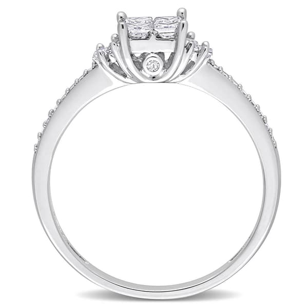 Diamond Classics™ 14kt. White Gold 1/2ctw. Diamond Quad Ring