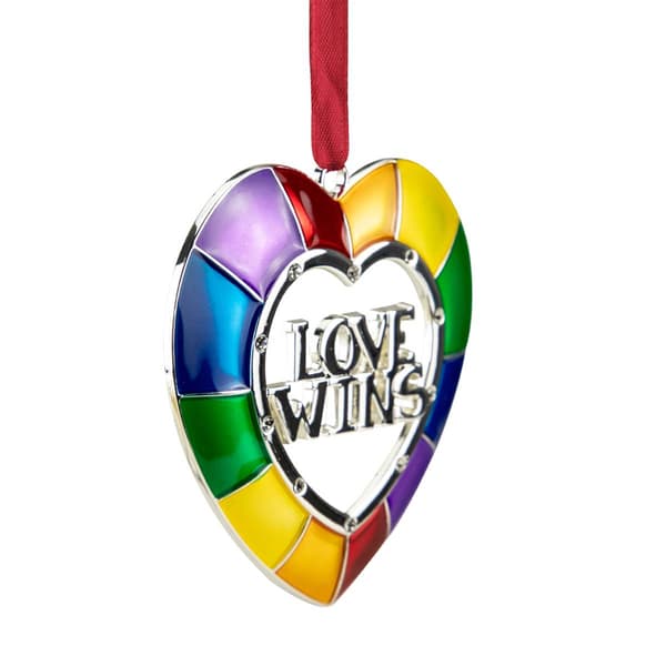 Northlight Seasonal 3in. Love Wins Pride Heart Christmas Ornament