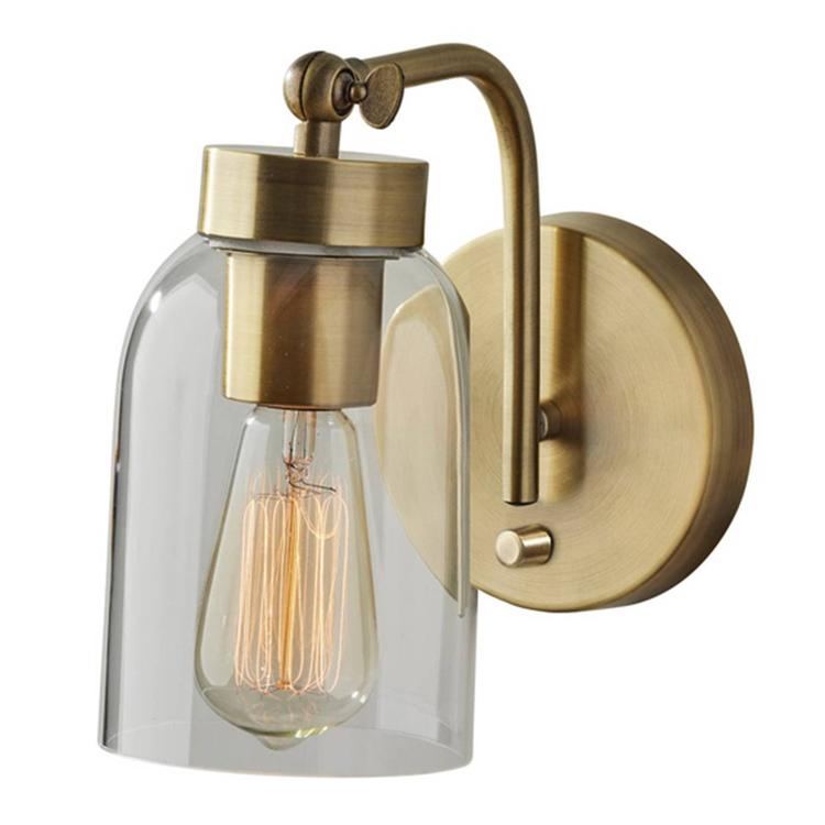Adesso Bristol Antique Bronze Wall Lamp