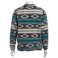 Young Mens Brooklyn Cloth Baja Stripe Mock Neck Hoodie - Teal - image 2