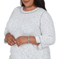 Plus Size Alfred Dunner Weekend Warrior 3/4 Sleeve Stripe Blouse - image 5