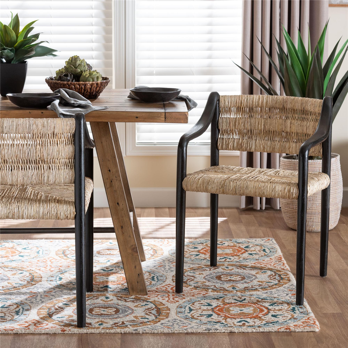 bali & pari Onda Handwoven Seagrass Dining Chair