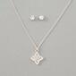 KIS&#40;R&#41; Silver Stay Strong Star Necklace & Earrings Set - image 1