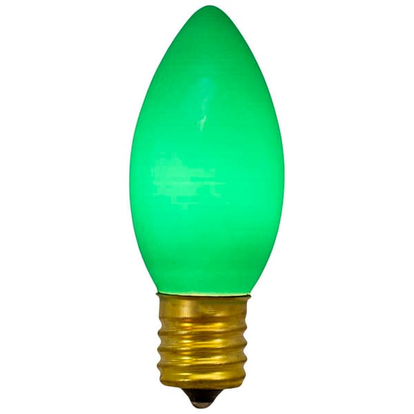 Northlight Seasonal C9 Green Opaque Replacement Bulbs - Pack of 4