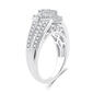 Nova Star&#174; 1ctw. Lab Grown Diamond Heart Cluster Bridal Ring - image 2