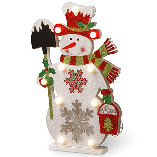 National Tree 17in. Pre-Lit & Battery Operated Snowman - image 