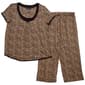 Womens Rene Rofe&#40;R&#41; Short Sleeve Leopard Capri Pajama Set - image 1
