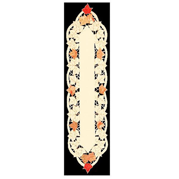 Heritage Autumn Elegance Embroidered Table Runner - 54in. - image 