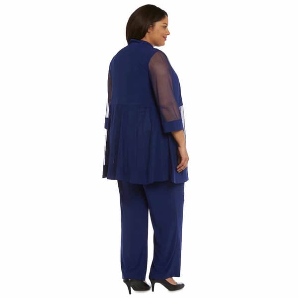 Plus Size R&M Richards 2pc. Beaded Pantsuit Sheer Jacket Set