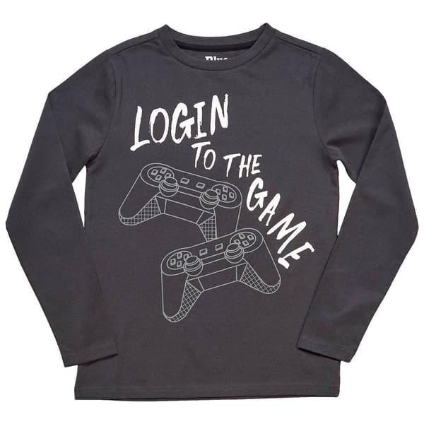 Boys &#40;8-16&#41; Blue Heritage Login to the Game Long Sleeve Tee - image 