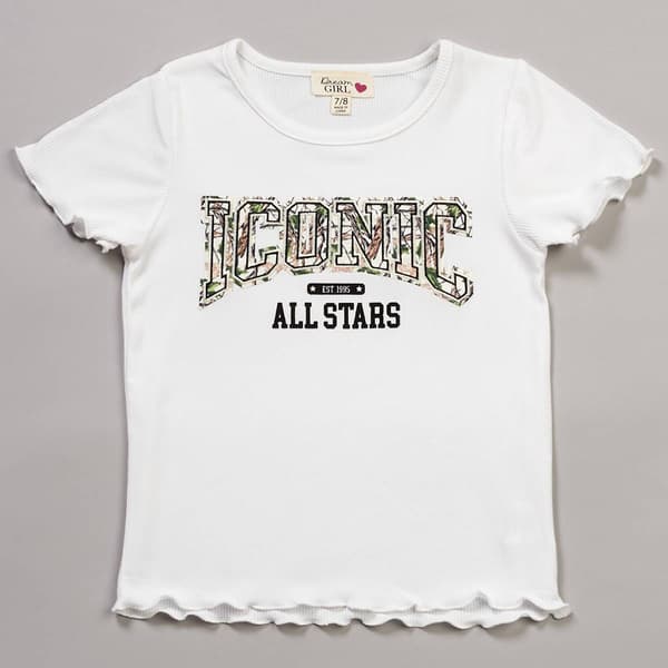 Girls (7-16) Dream Girl Short Sleeve Lettuce Edge Iconic Tee - image 
