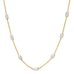 Sterling Silver Station with Moon Chain Necklace