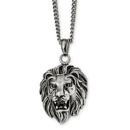 Mens Gentlemen's Classics(tm) Antiqued Lion Head Necklace