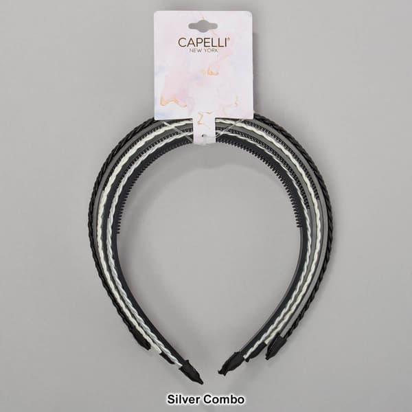Capelli New York 3pk. Faux Leather Braided Headbands