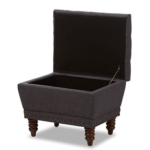 Baxton Studio Annabelle Upholstered Storage Ottoman