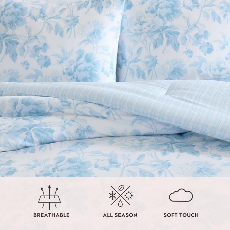 Laura Ashley Anja Textured Toile Comforter Set