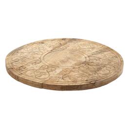 Natural Carved Scroll Lazy Susan