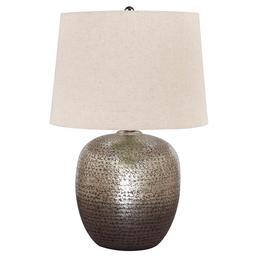Signature Design by Ashley Antique Silver Aluminum Table Lamp
