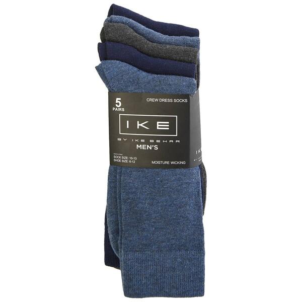 Mens Ike Behar 5pk. Dress Socks - Blue Heather - image 
