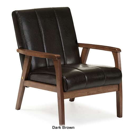 Baxton Studio Nikko Mid-Century Wooden Lounge Chair