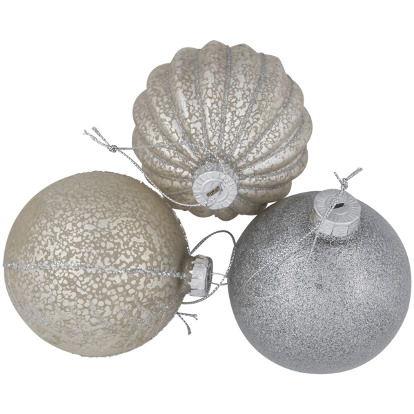 Northlight 9ct. Gold & Silver Glass Ball Christmas Ornaments