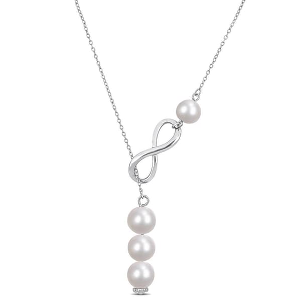 Gemstone Classics(tm) Sterling Silver Pearl Necklace - image 