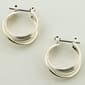 Freedom Nickel Free Silver Multi Hoop Earrings - image 1