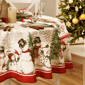 Threadmade Snowman Winterland Holiday Snowflake Tablecloth - image 6