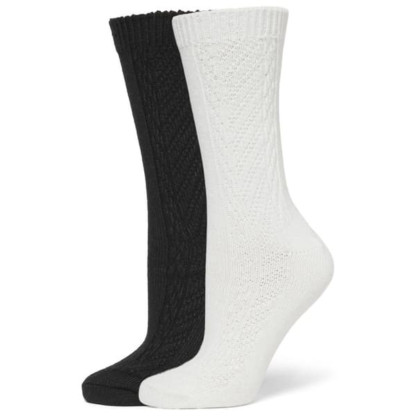 Womens HUE 2pk. Cable Knit Boot Socks
