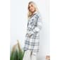 Womens Jade & Ivory Long Plaid Shacket - image 3