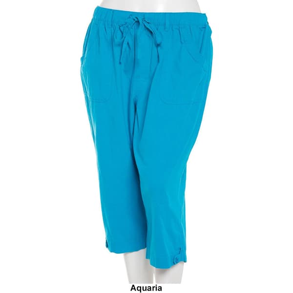 Plus Size Erika Blair Side Snap Sheeting Capris