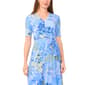 Womens MSK Short Sleeve Abstract Floral A-Line Dress - image 4