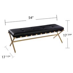 Southern Enterprises Clairvoix Faux Leather Bench
