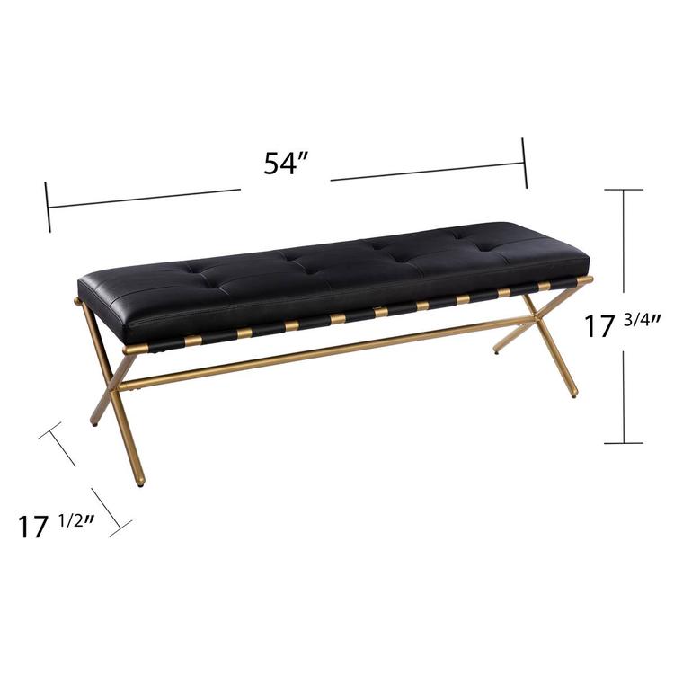 Southern Enterprises Clairvoix Faux Leather Bench