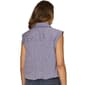 Womens Democracy Cap Sleeve Bubble Hem Stripe Woven Blouse - image 2